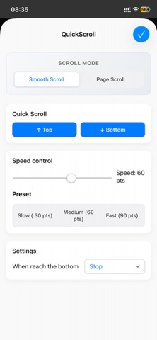 Скриншот QuickScroll for Safari 1