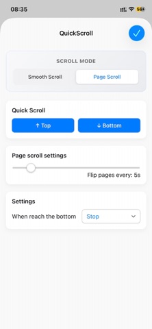 Скриншот QuickScroll for Safari 3